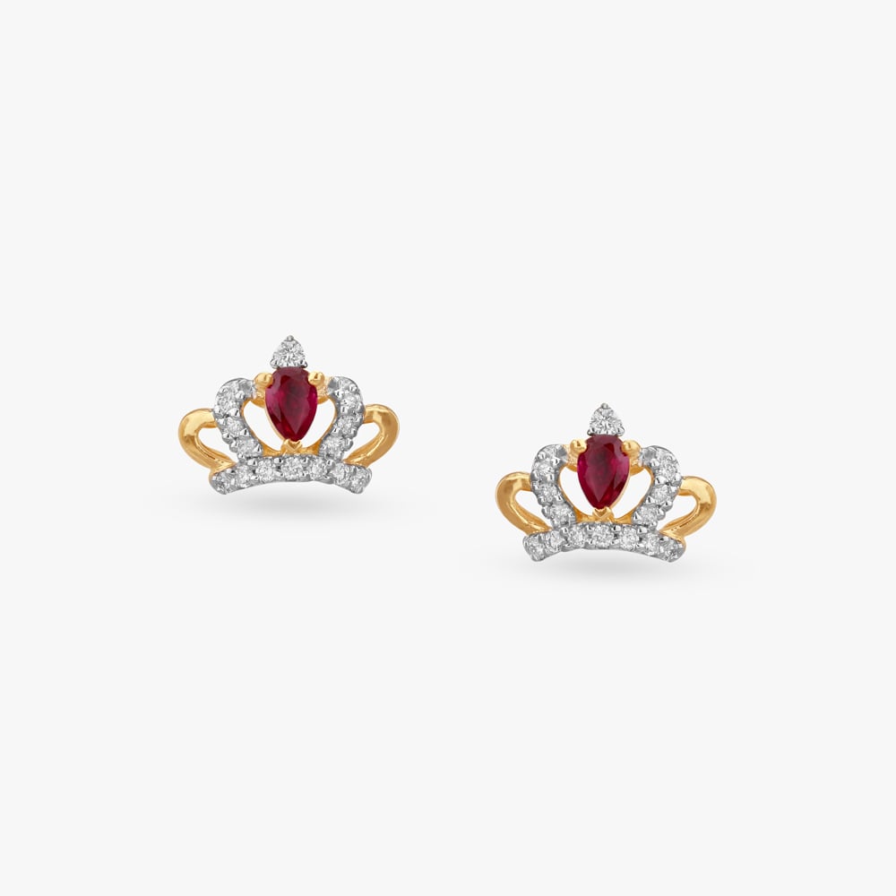 Little Princess Diamond Pendant and Earrings Set For Kids,,hi-res image number null