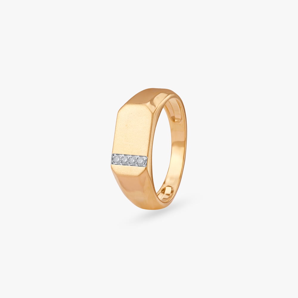 Bold Band Diamond Ring for Men,,hi-res image number null