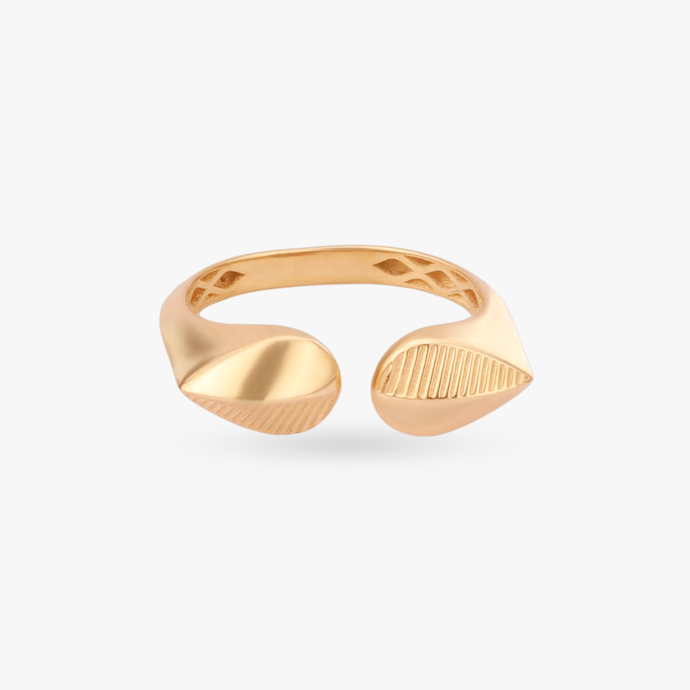 Twin Leaf Gold Ring,,hi-res image number null