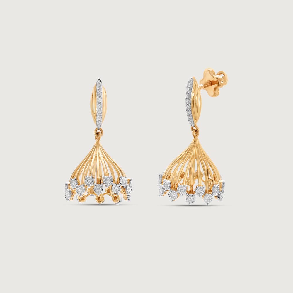 Royal Bloom Diamond Jhumka,,hi-res image number null