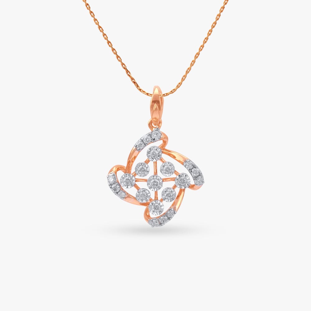 Rosalia Bloom Diamond Pendant and Earrings Set,,hi-res image number null