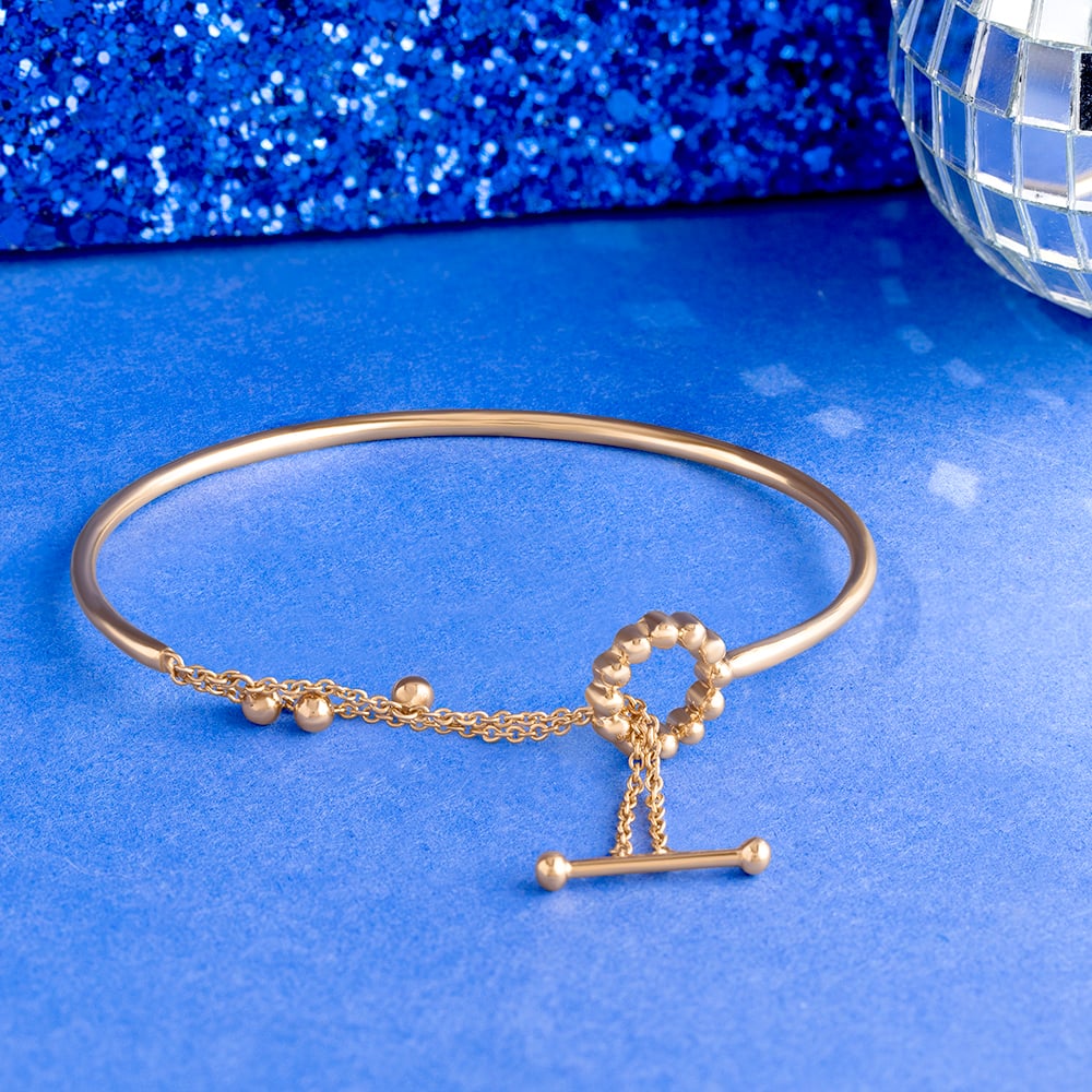 Jingling Spheres Gold Bangle,,hi-res image number null