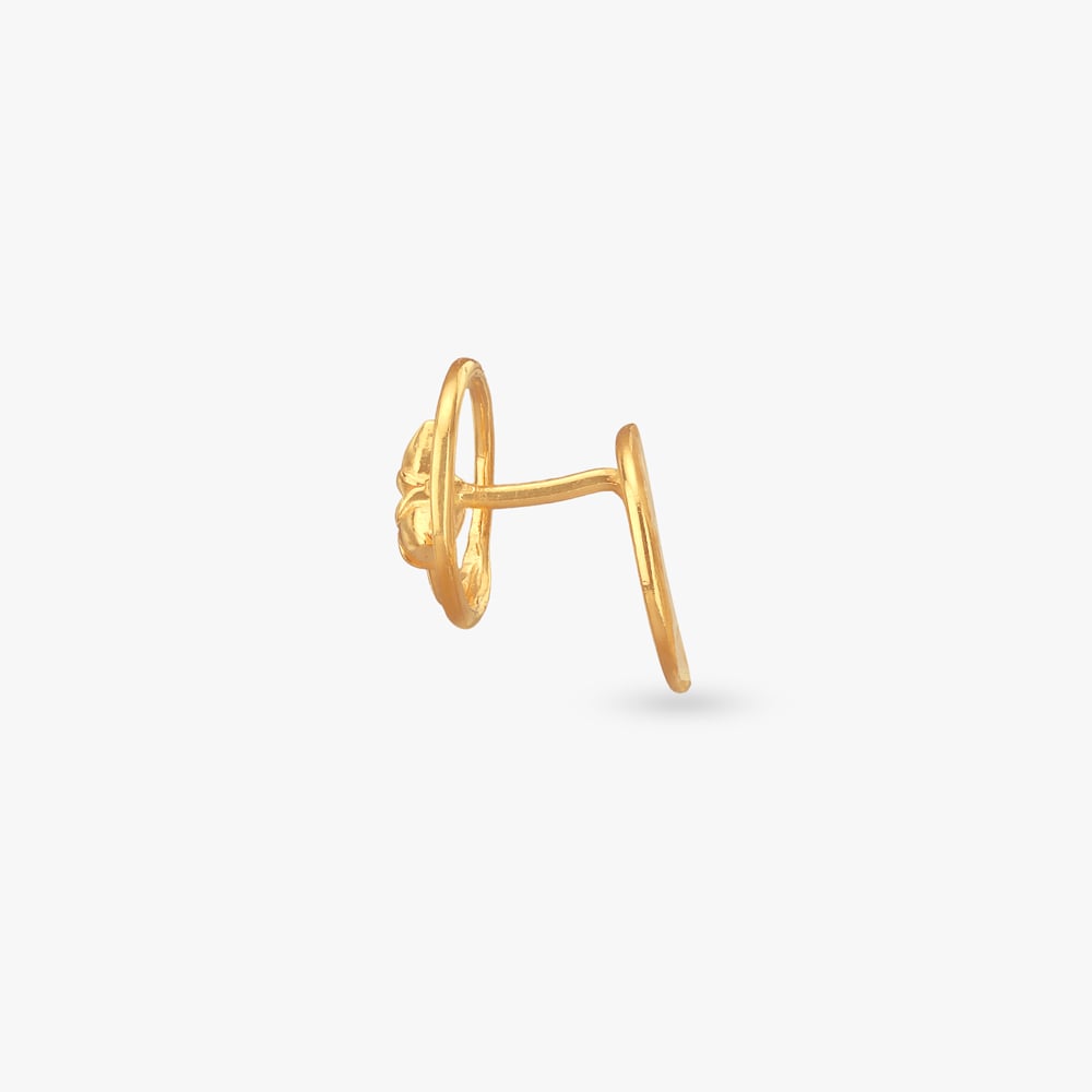 Modern Loop Gold Nose Pin,,hi-res image number null