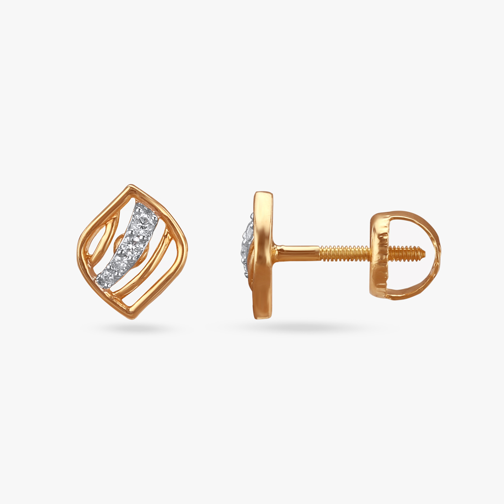 Elegant Drift Diamond Stud Earrings For Kids,,hi-res image number null