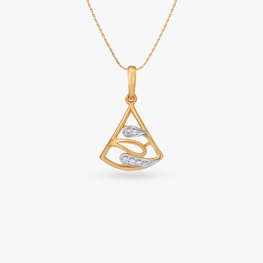 

Curved Crest Diamond Pendant
