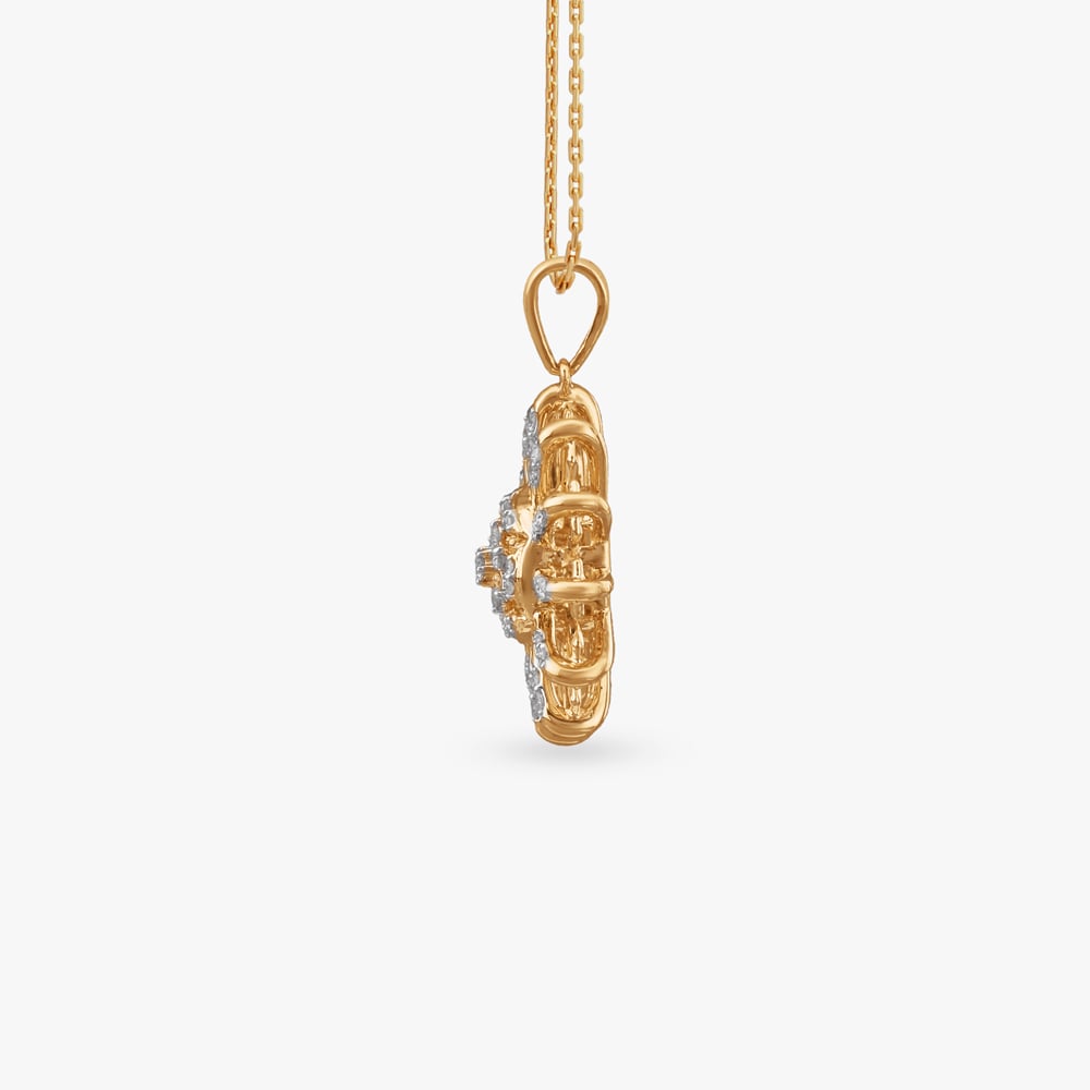 Radiant Sunburst Diamond Pendant,,hi-res image number null