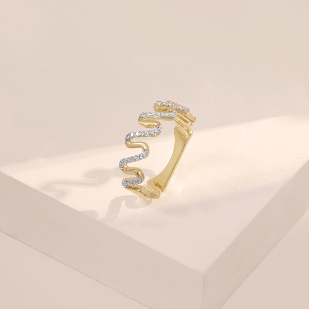 Waveform Glow Diamond Ring,,hi-res image number null