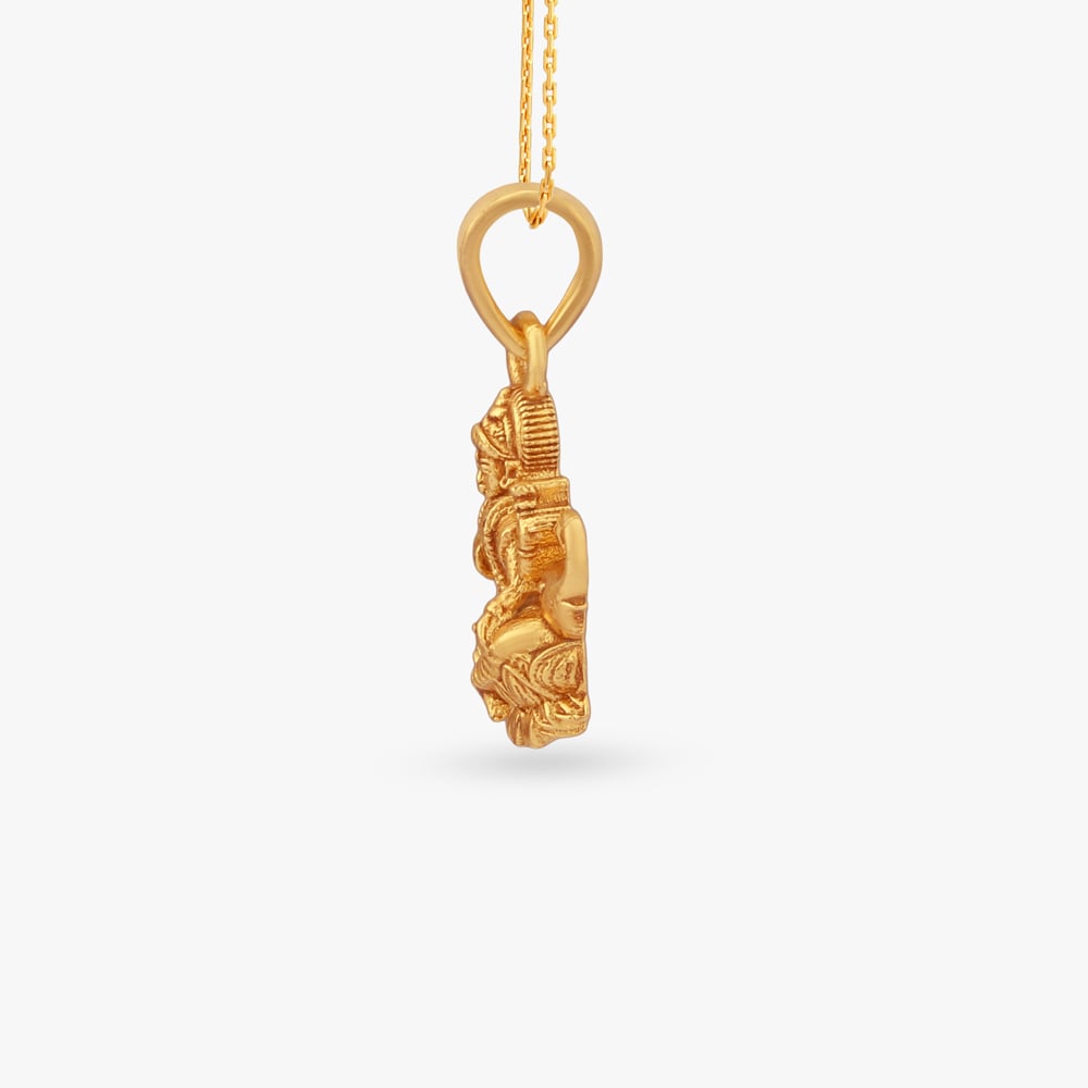 Gaja Lakshmi Gold Pendant,,hi-res image number null