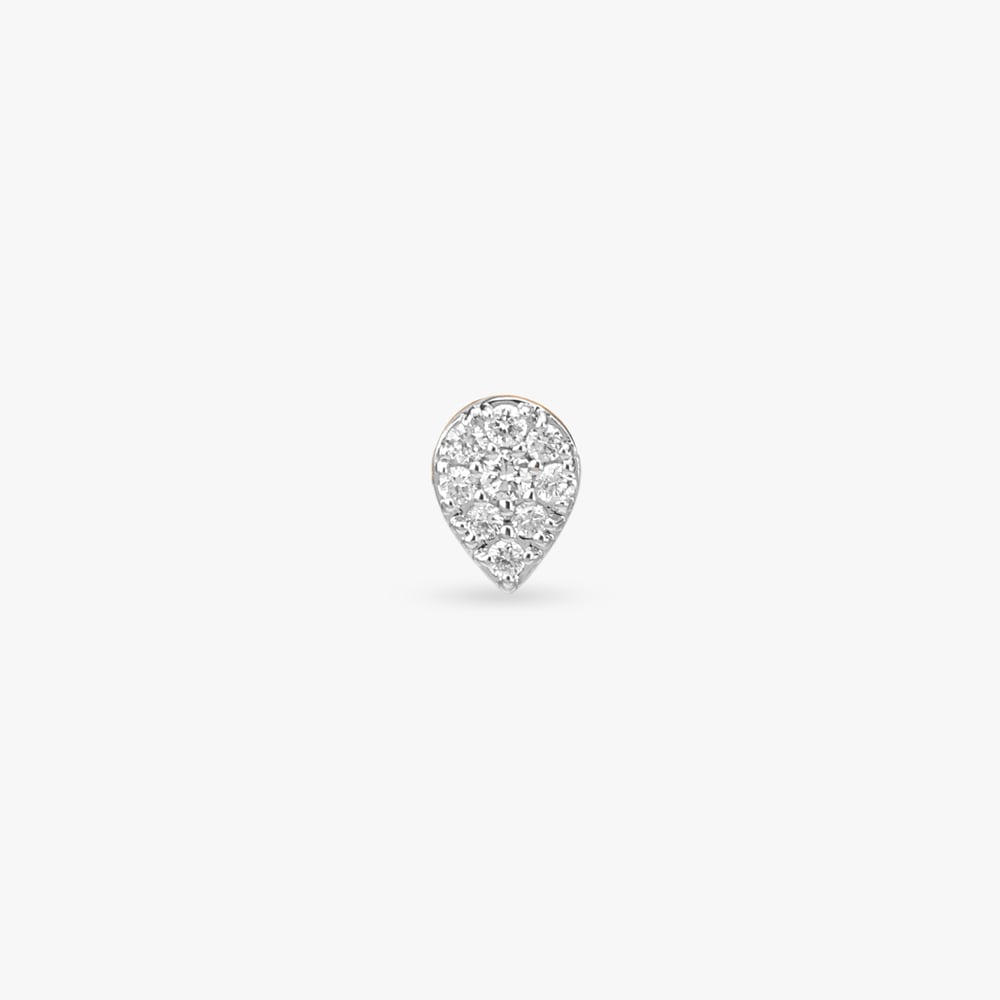 Starlit Teardrop Diamond Nose Pin,,hi-res image number null