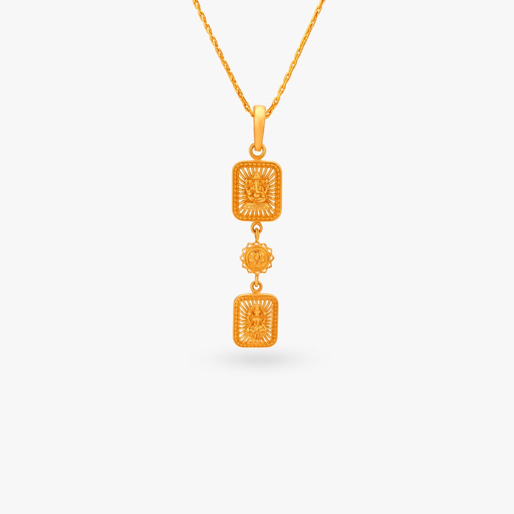 Auspicious Ganesh-Laxmi Pendant