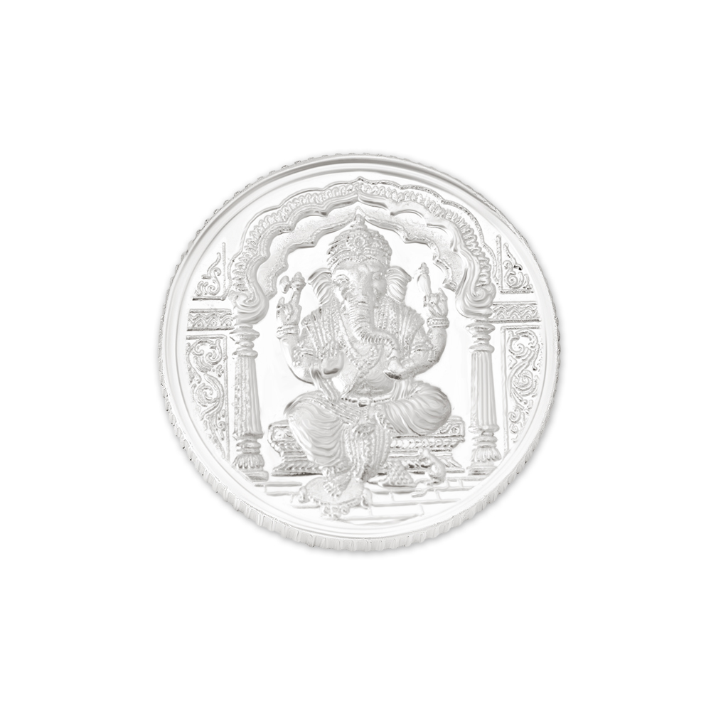 Traditional Ganesha 10 Gram 999 Purity Silver Coin,,hi-res image number null
