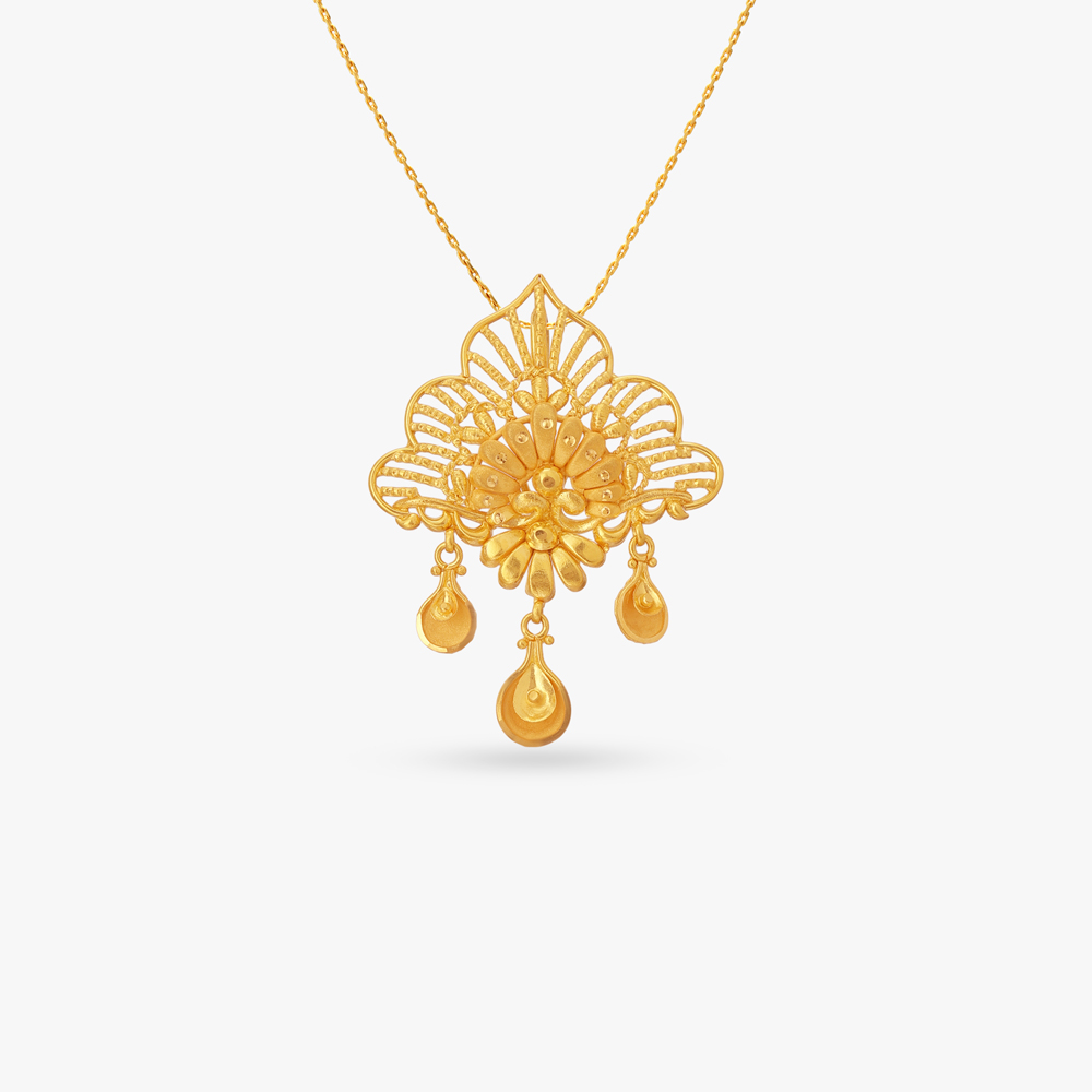 Petal Crown Gold Maang Tikka,,hi-res image number null