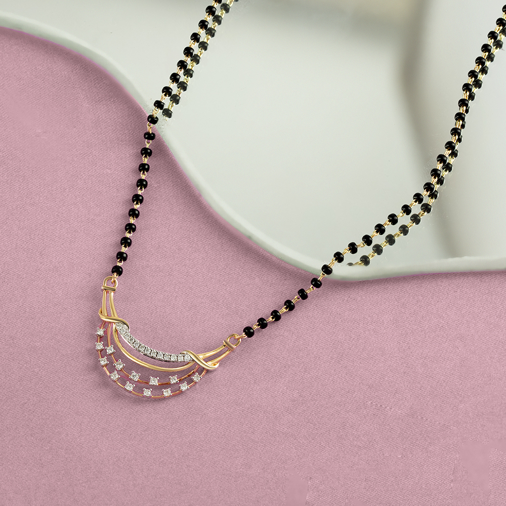 Layered Grace Gold and Diamond Mangalsutra,,hi-res image number null