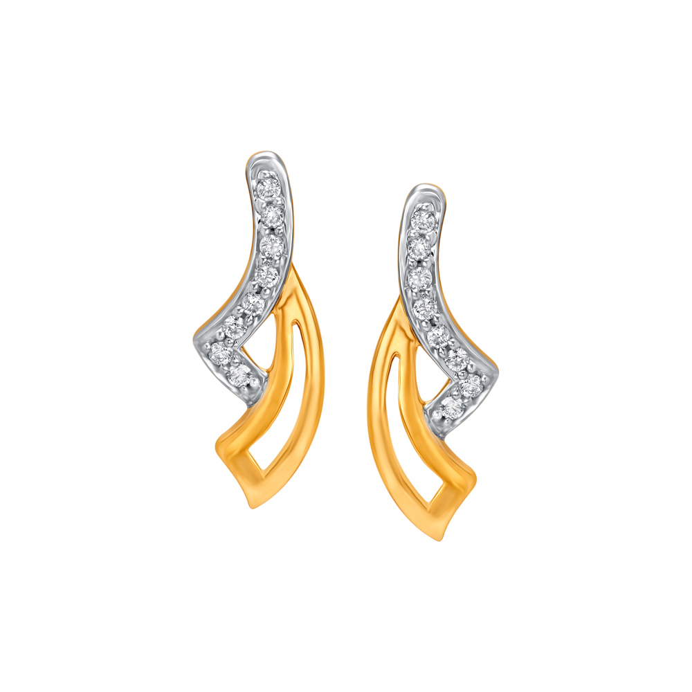 Dainty Gold Fancy Diamond Stud Earrings,,hi-res image number null