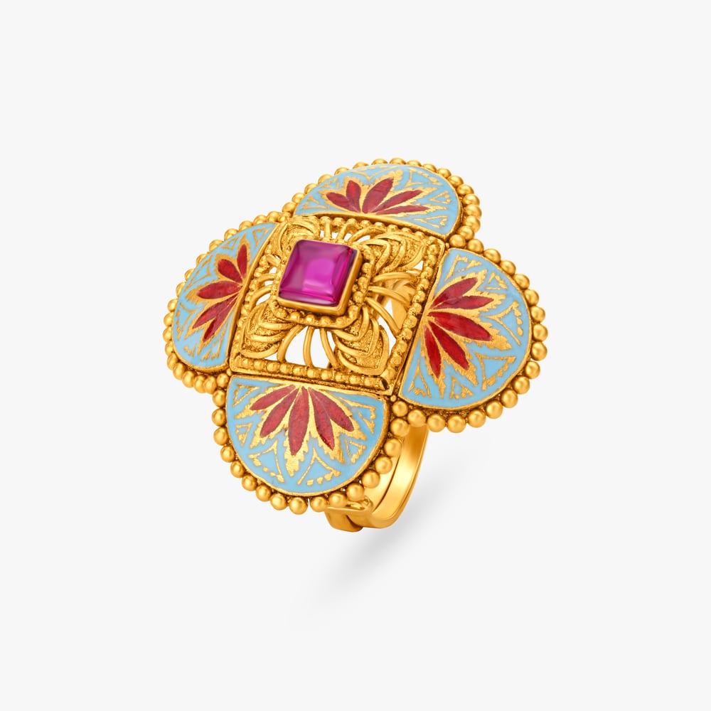 Blooming Enamel Ring,,hi-res image number null
