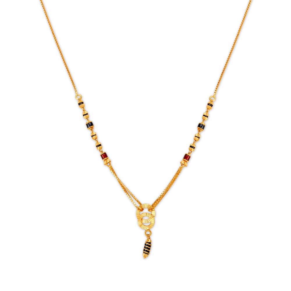 

Modern Sleek Gold Mangalsutra