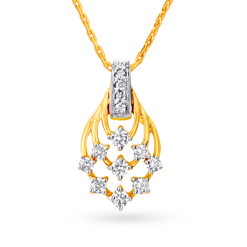 Dazzling Diamond and Gold Pendant,,hi-res image number null