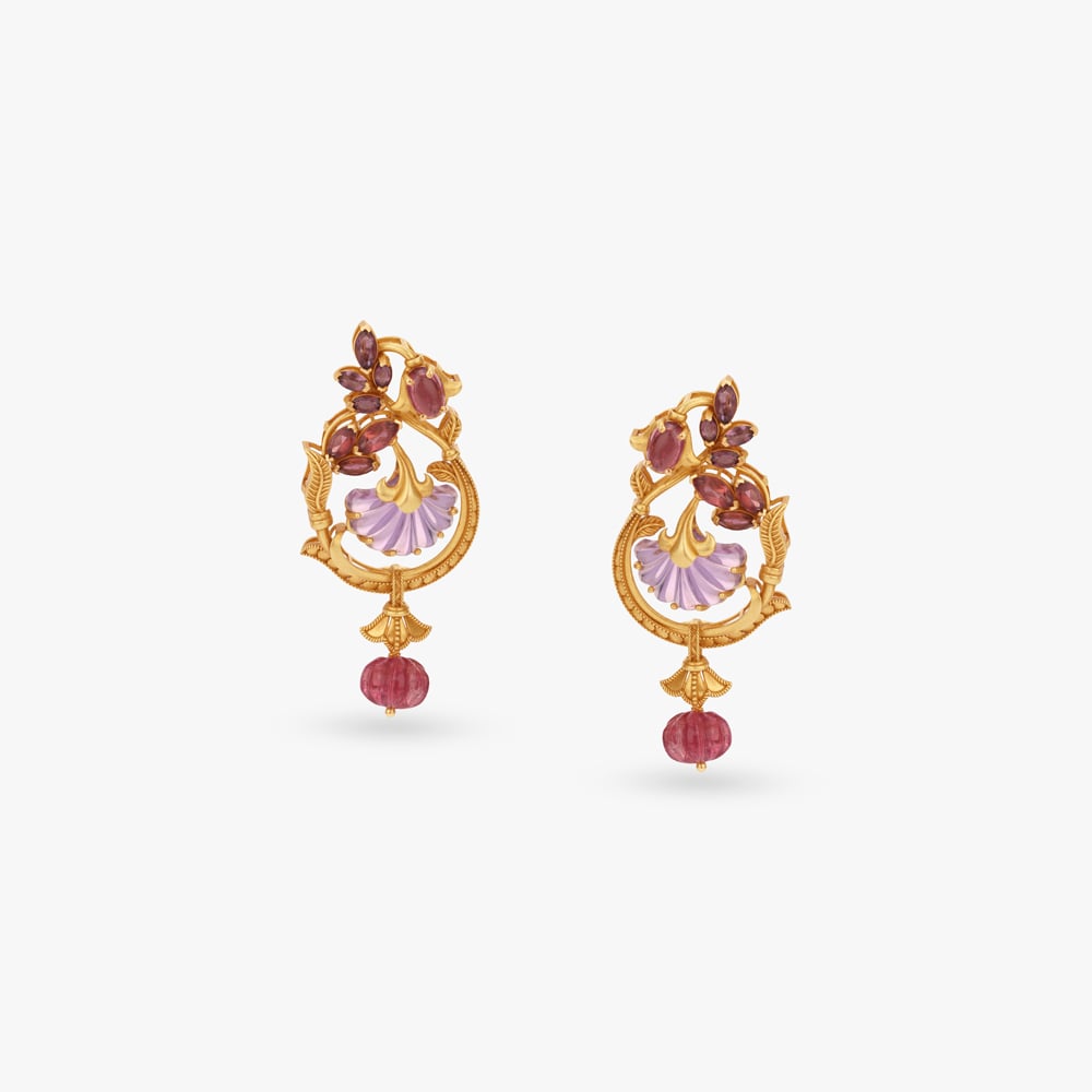 

Bloom Frame Gold Drop Earrings