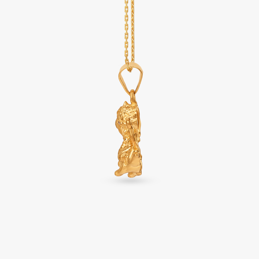 Veer Hanuman Gold Pendant for Men,,hi-res image number null