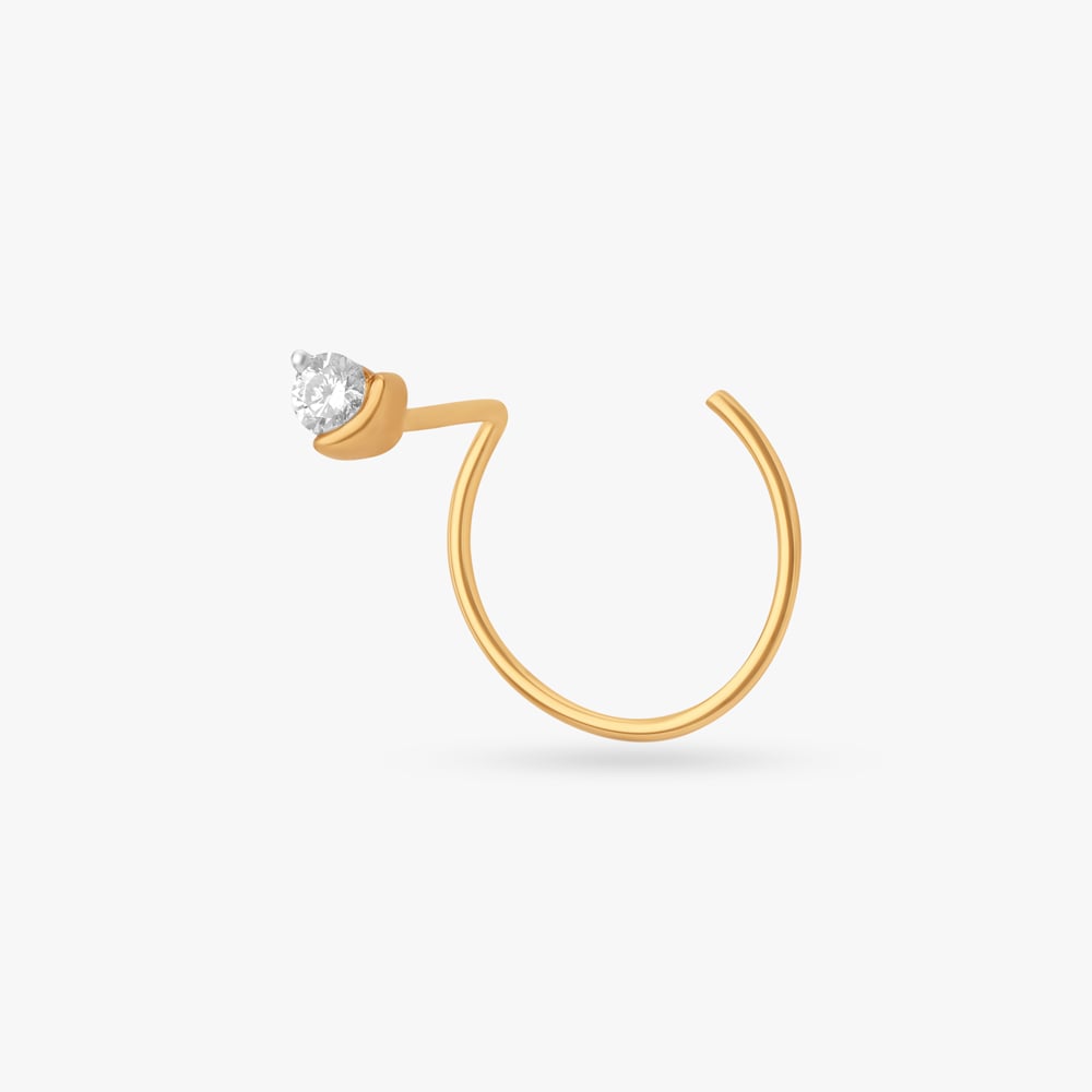 Round Diamond Nose Pin,,hi-res image number null