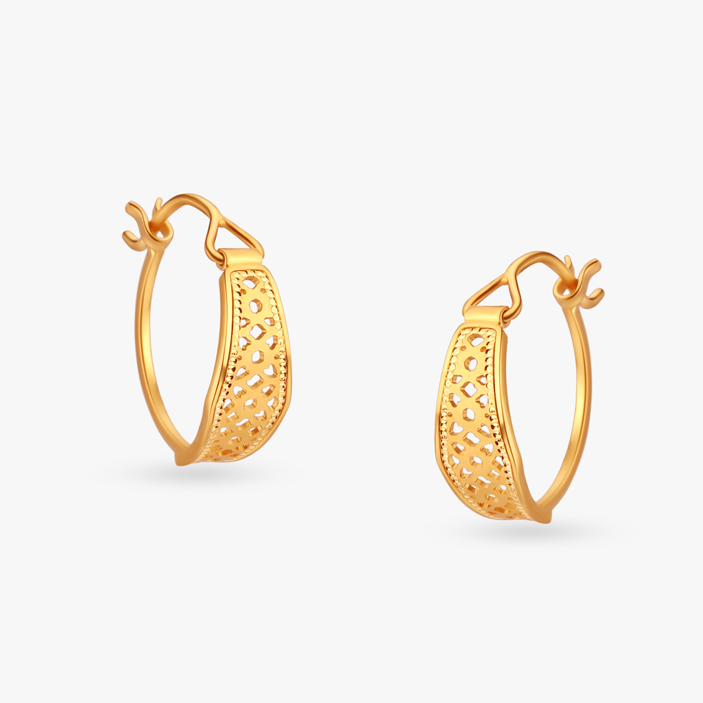 Lacy Elegance Hoop Earrings,,hi-res image number null