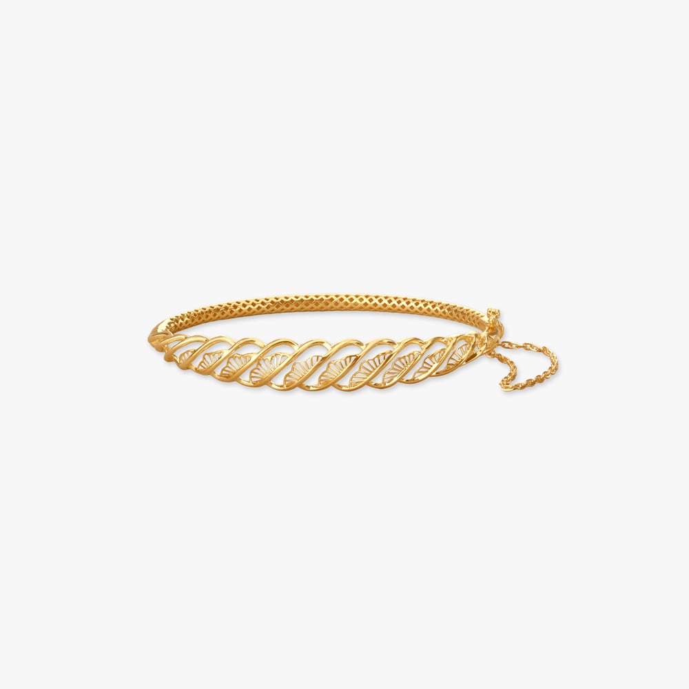 

Spiral Vine Gold Bangle