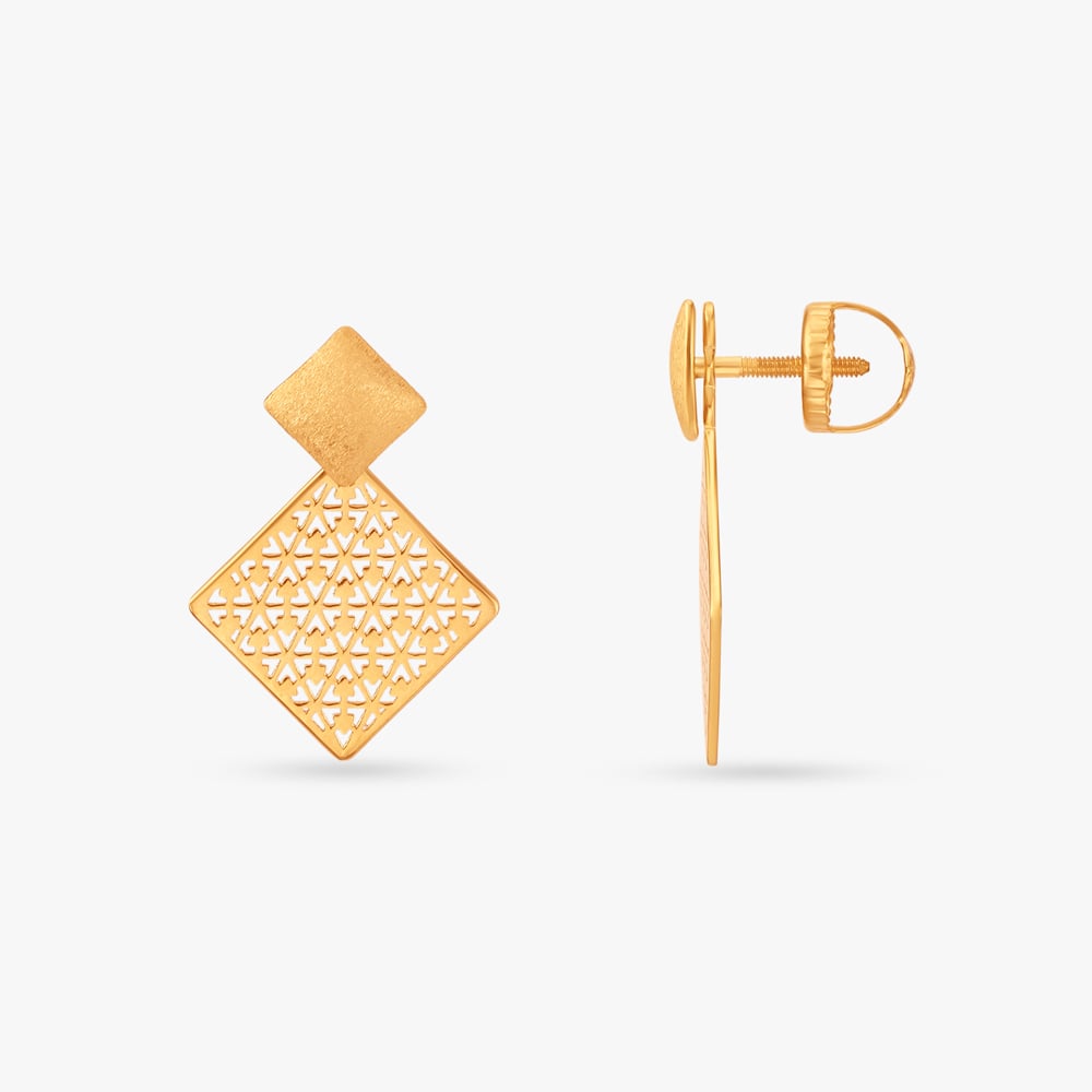 Elegant Jali Drop Earrings,,hi-res image number null