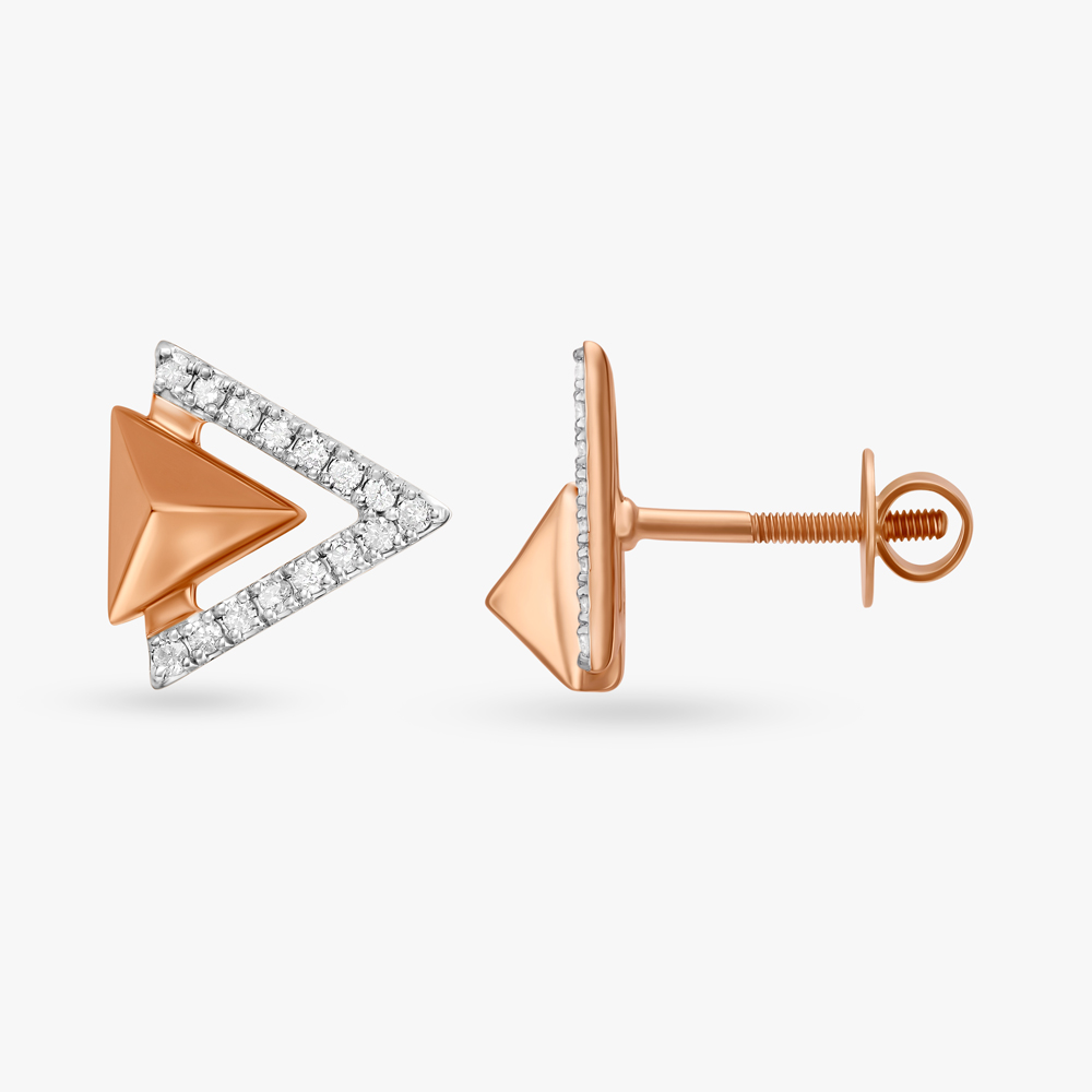 Triangle Stud Earrings,,hi-res image number null