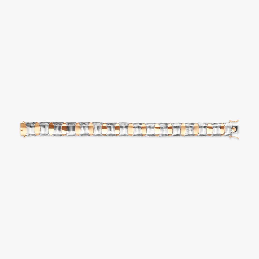 Tapered Shine Gold Bracelet for Men,,hi-res image number null