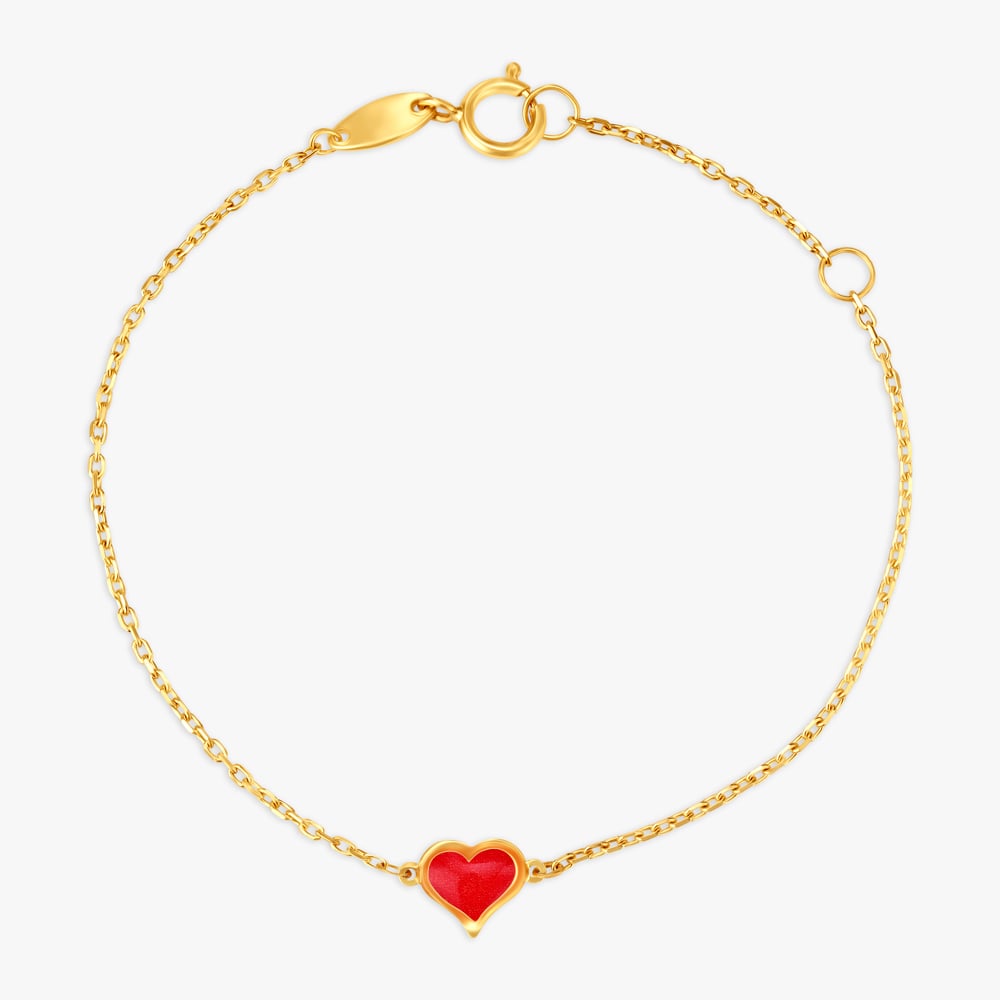 Striking Red Heart Bracelet for Kids