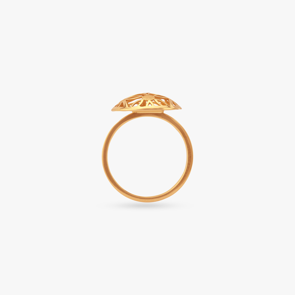 Sunlit Dome Gold Ring,,hi-res image number null