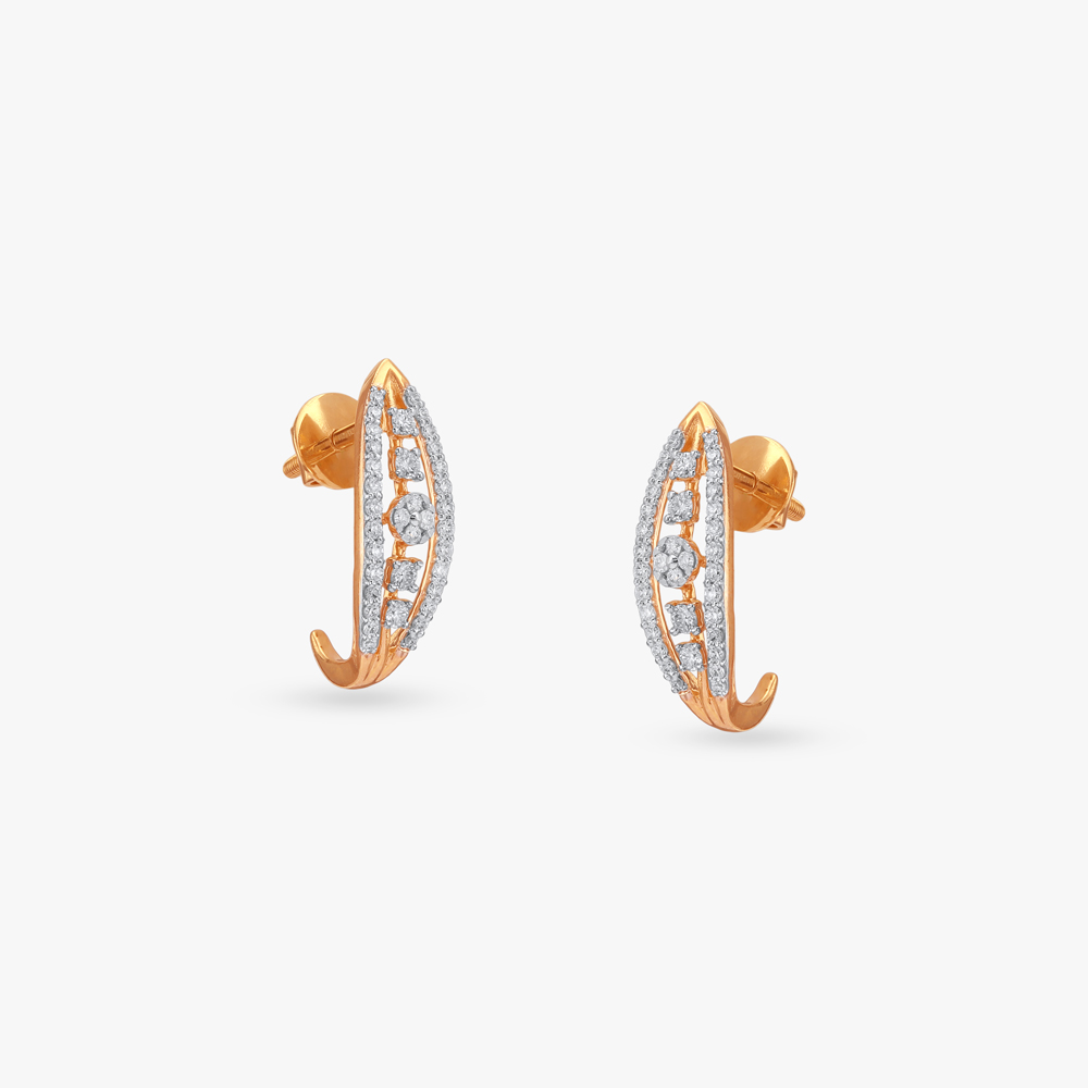 Linear Luxe Diamond Stud Earrings,,hi-res image number null