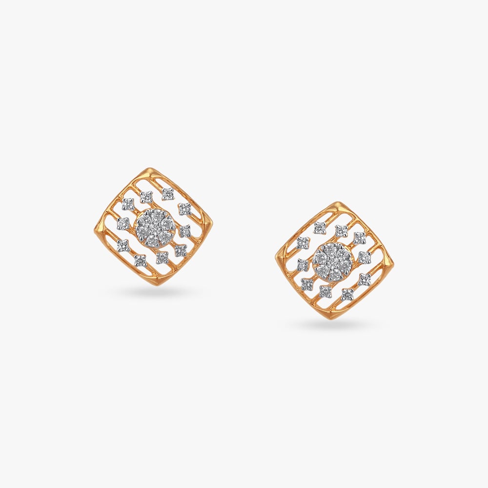 

Radiant Lines Diamond Stud Earrings