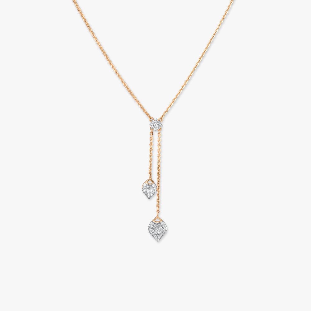 Twin Drop Diamond Necklace,,hi-res image number null