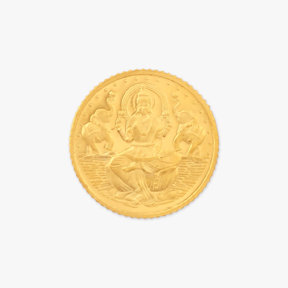 

5 gram 24 Karat Gold Coin with Lakshmi Motif