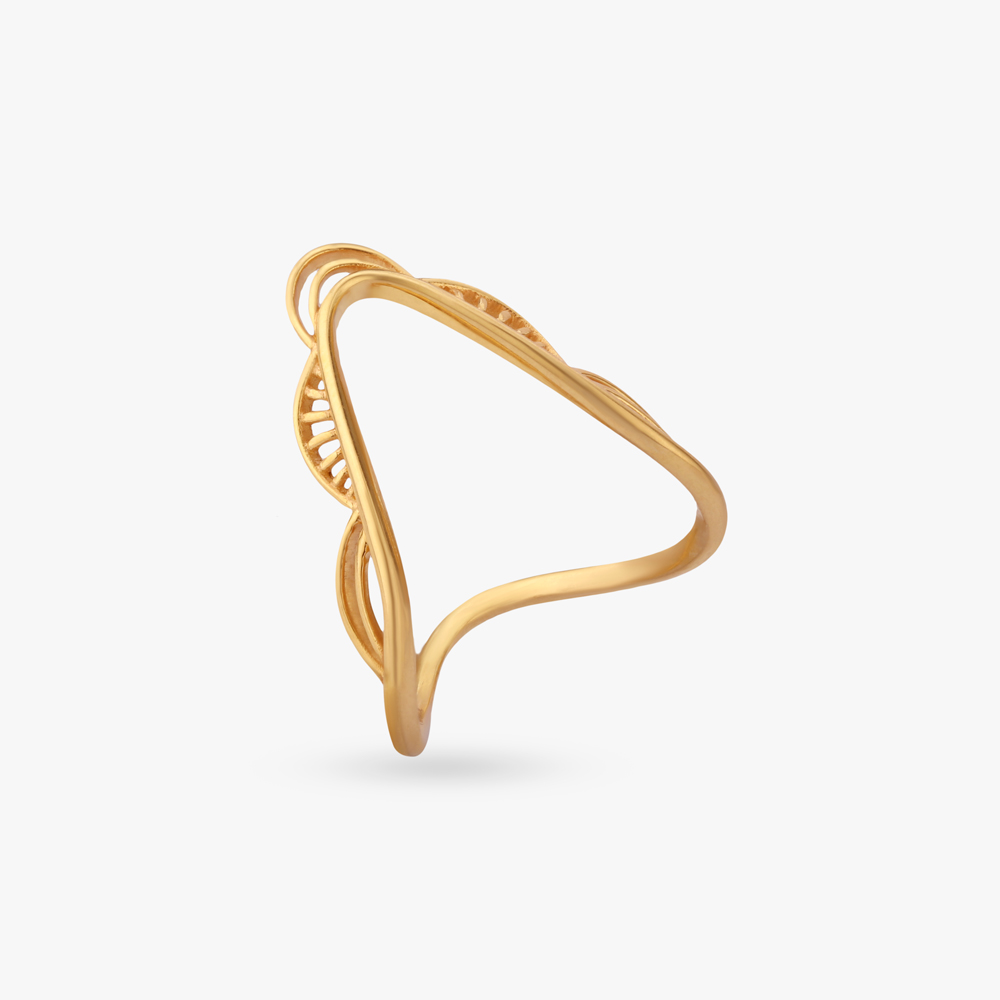 Veil Arc Gold Ring,,hi-res image number null