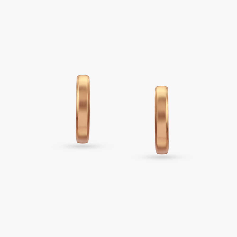 Edge Glow Gold Hoop Earrings,,hi-res image number null