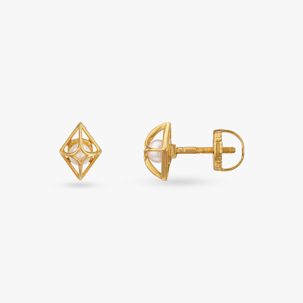 Shape Shift Gold Stud Earrings,,hi-res image number null