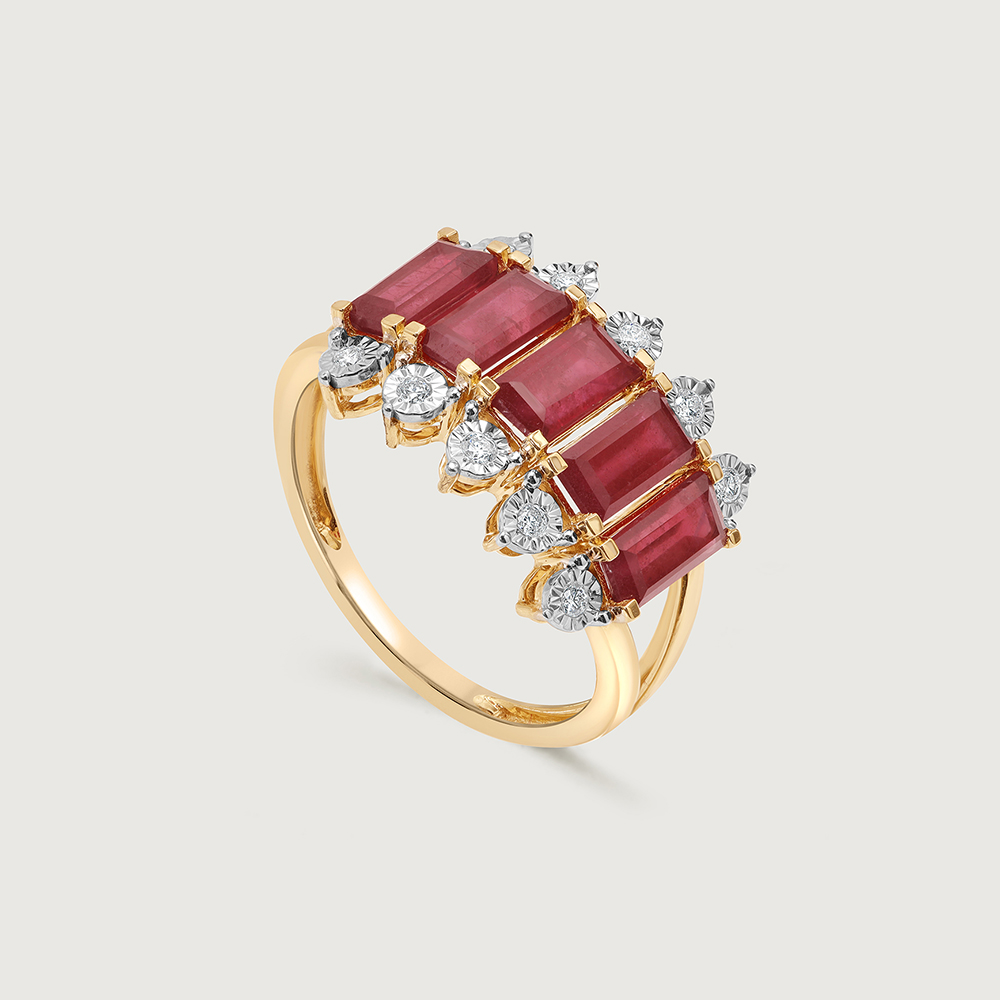 Scarlet Soire 14KT Diamond & Ruby Ring,,hi-res image number null