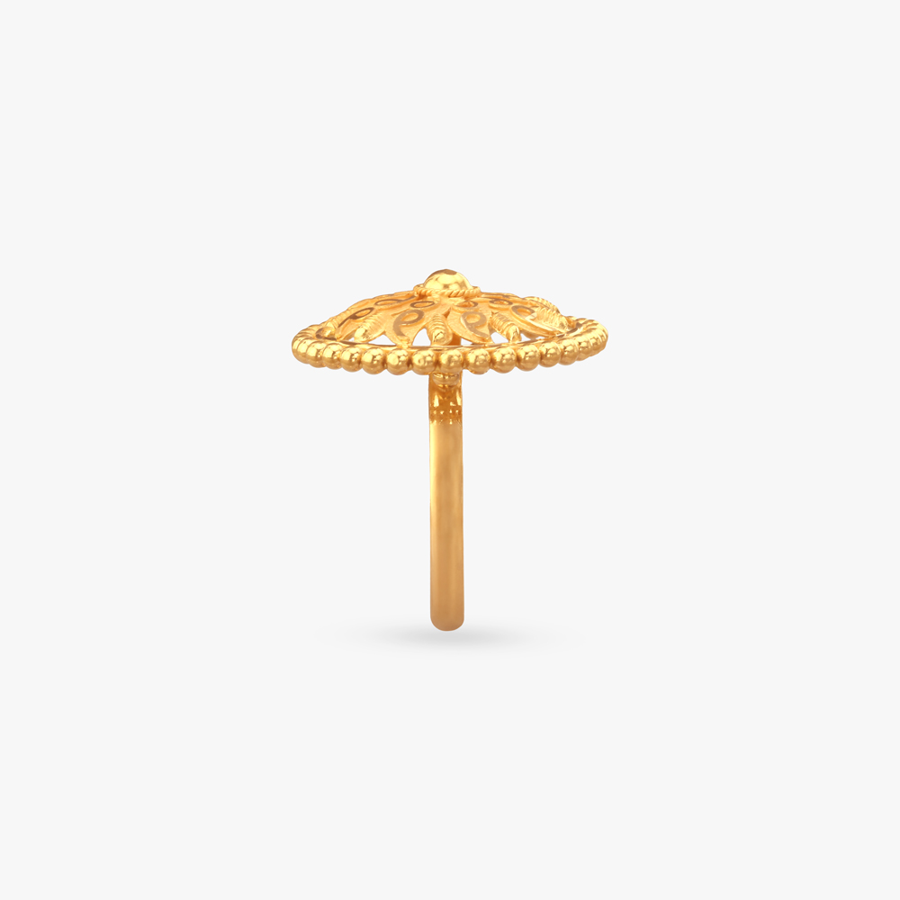 Paisley Orbit Gold Ring,,hi-res image number null