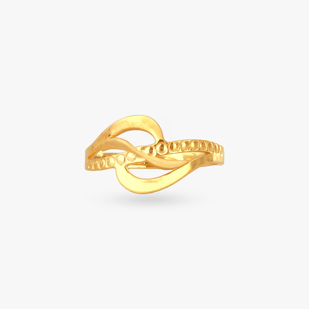 Dotted Gleam Gold Ring,,hi-res image number null