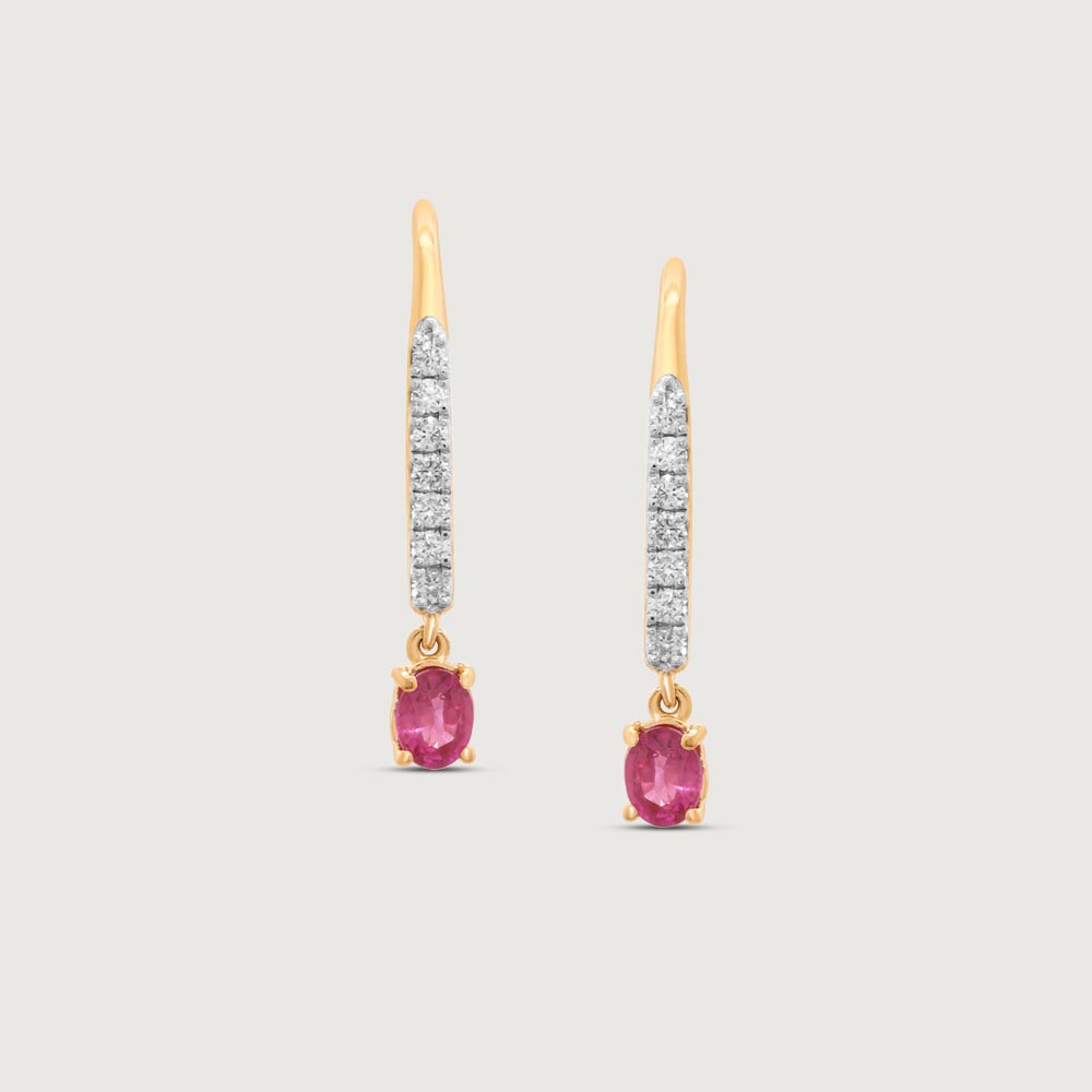 Velvet Ember Diamond Hoop Earrings,,hi-res image number null