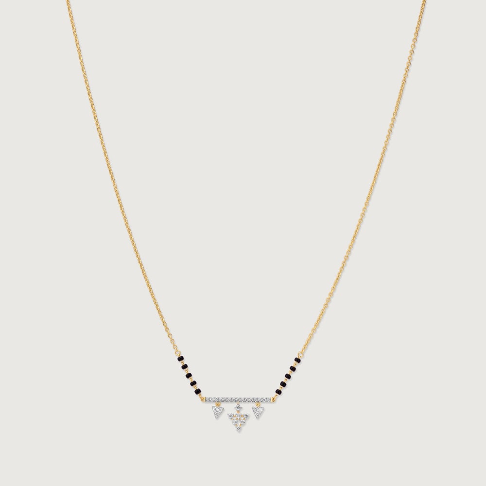 Chic Cascading Diamond Mangalsutra,,hi-res image number null