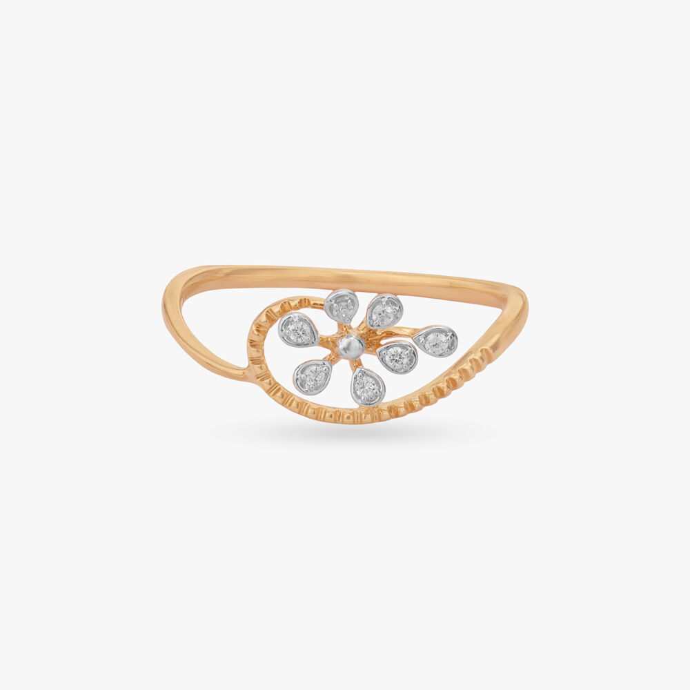 Floral Curve Diamond Ring,,hi-res image number null
