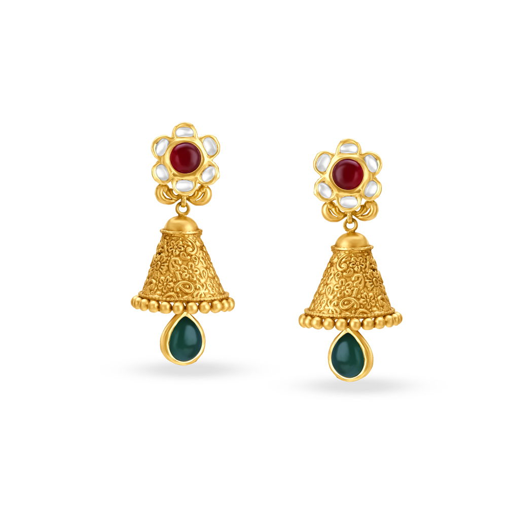 Queenly Gold Layered Gujarati Necklace Set,,hi-res image number null