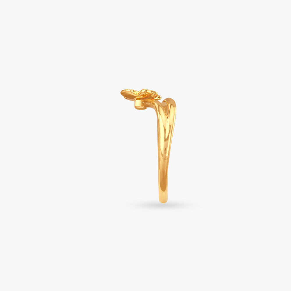 Solo Petal Gold Ring,,hi-res image number null