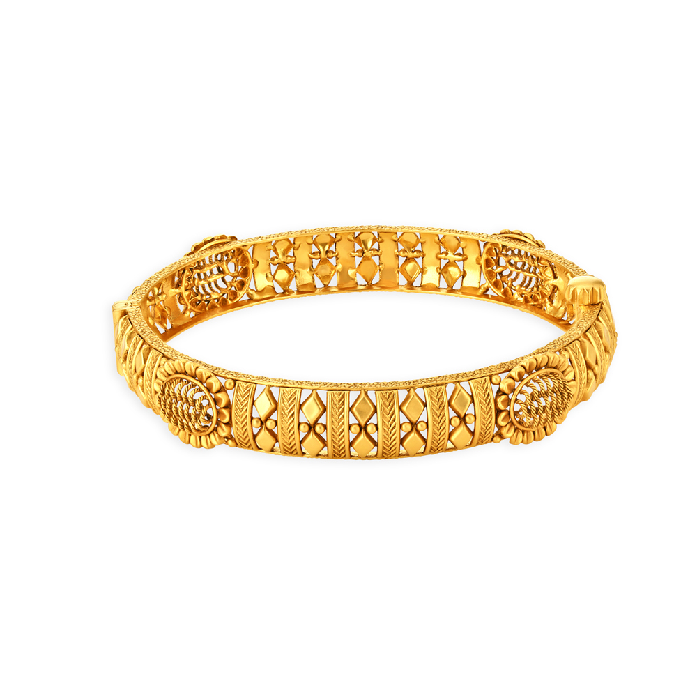 Spectacular Rawa Work Gold Bangle,,hi-res image number null