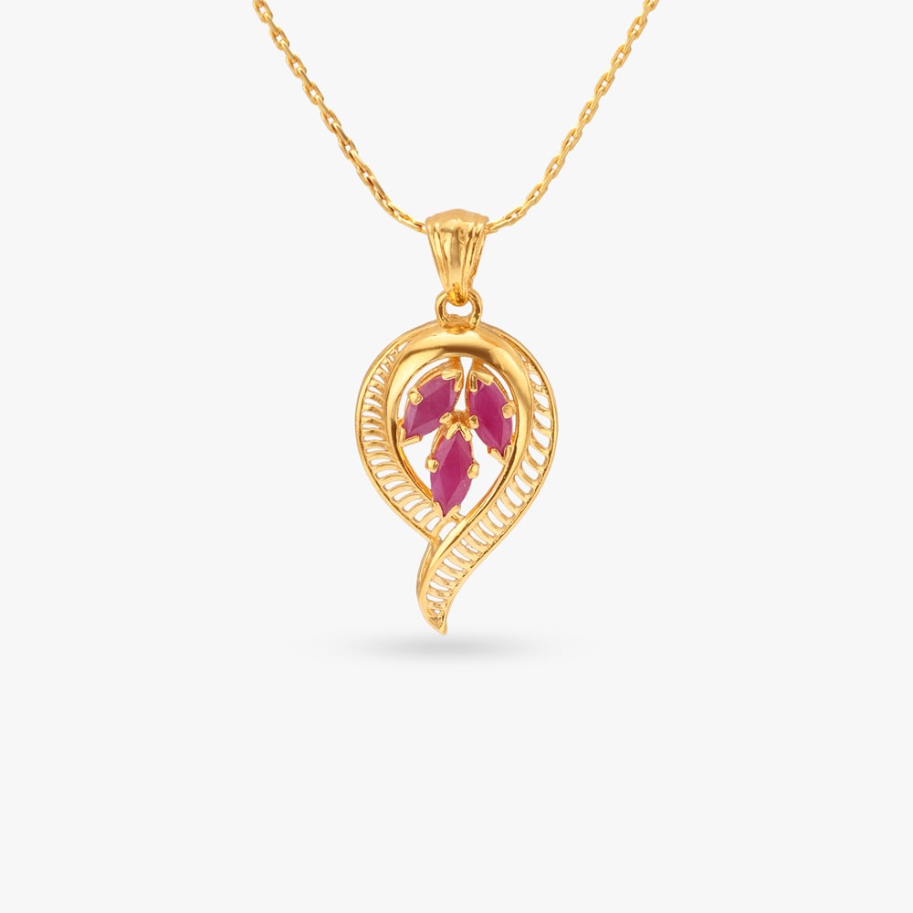 Delicate Grace Ruby Pendant and Earrings Set,,hi-res image number null