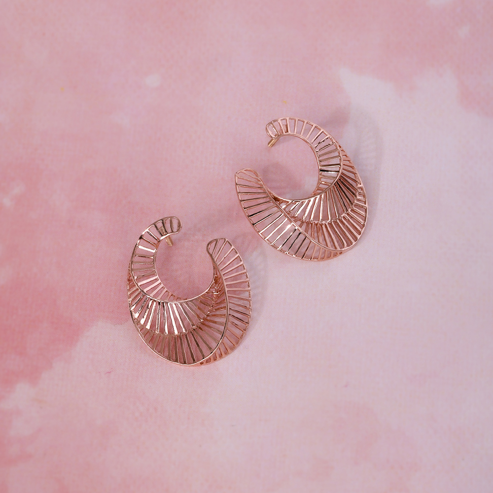 14KT Rose Gold Hoop Earrings,,hi-res image number null