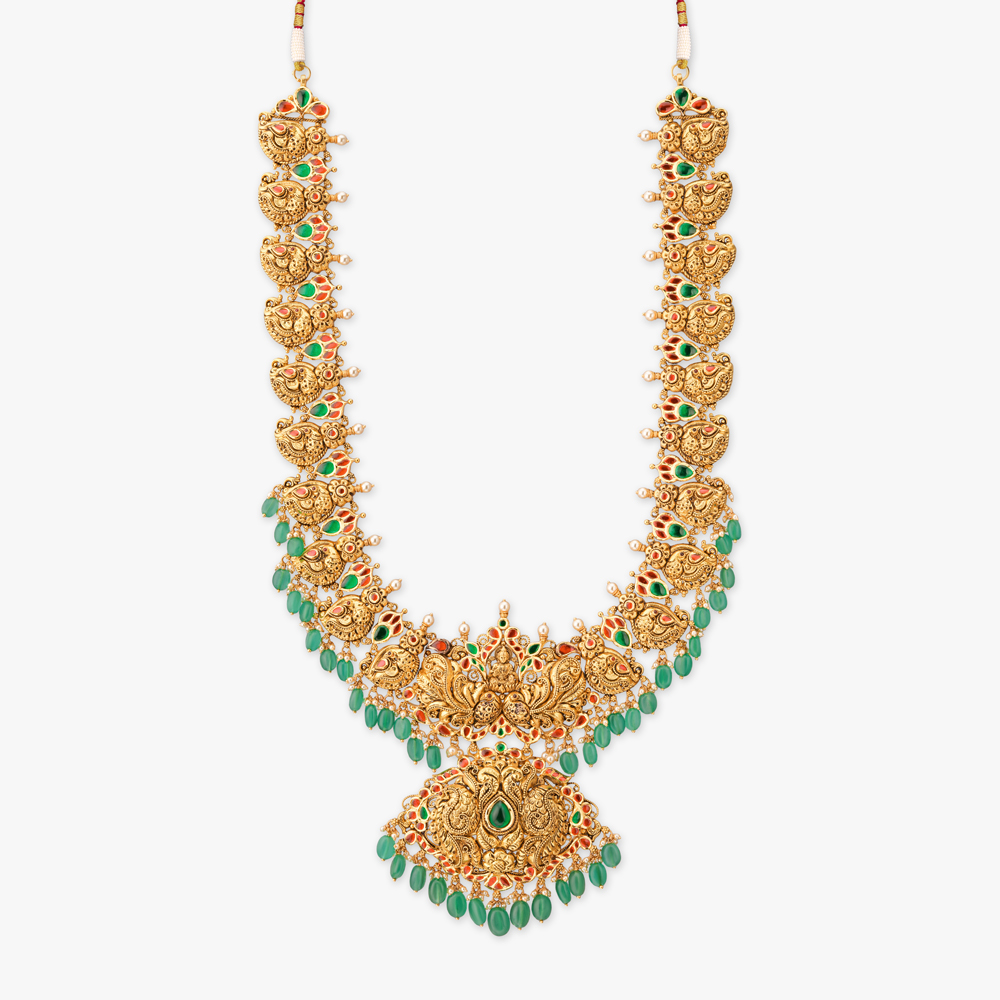 Peacock Motif Emerald Drop Haram,,hi-res image number null
